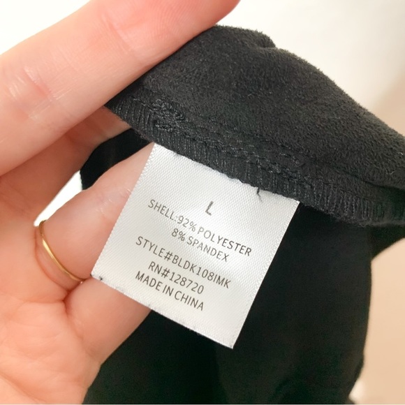 Francescas Mi Ami Black Faux Suede Mini Skirt Large L - Picture 7 of 7